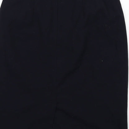 Annie Brooks Womens Blue Polyester A-Line Skirt Size 14 Zip