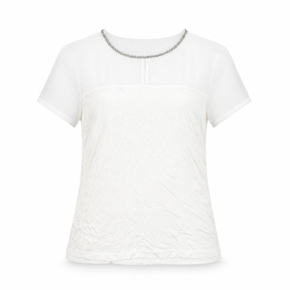 Womens UK Size M H&M White Basic T-Shirt