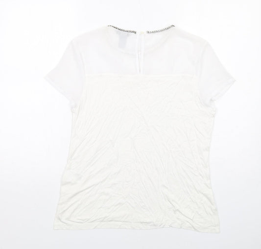 Womens UK Size M H&M White Basic T-Shirt