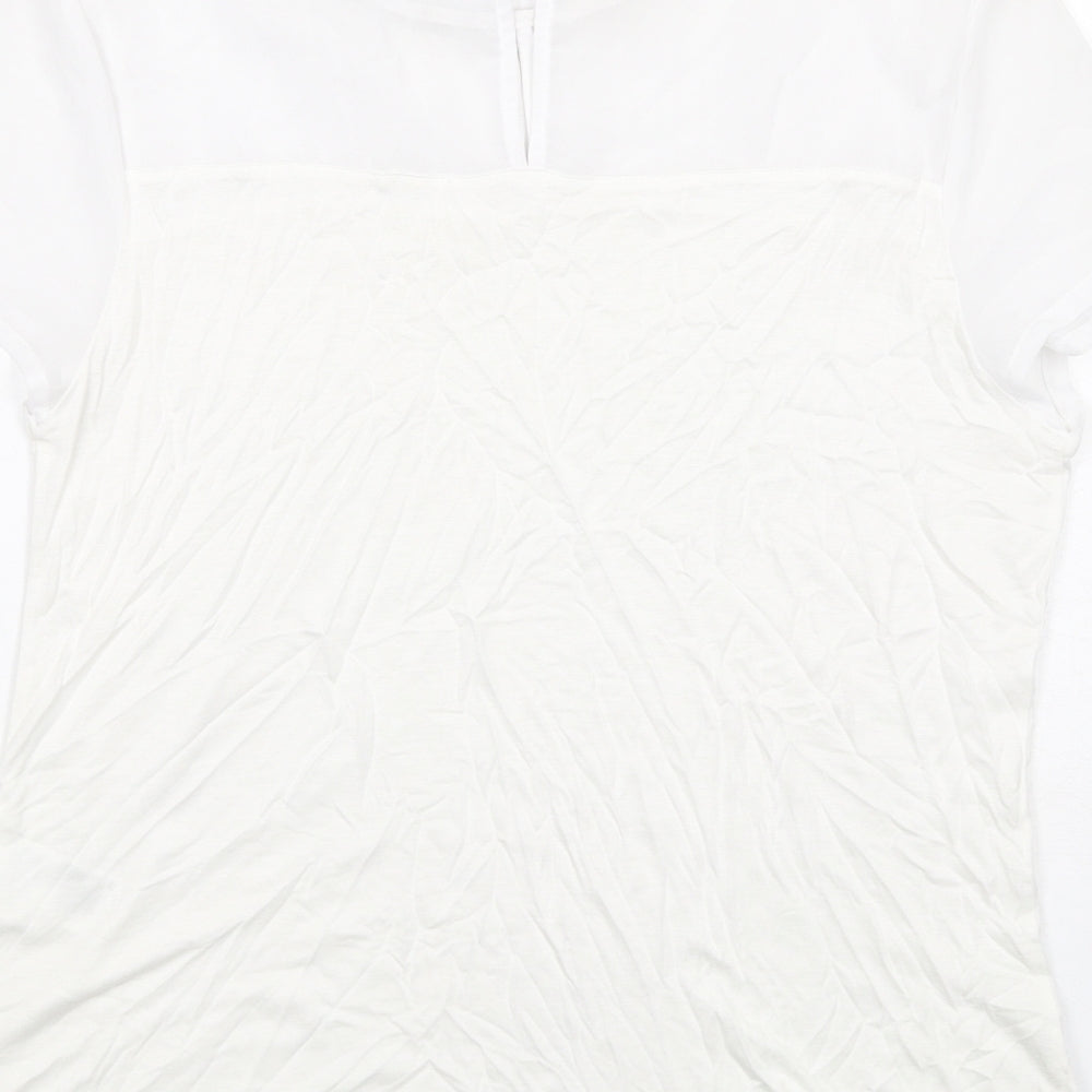 Womens UK Size M H&M White Basic T-Shirt