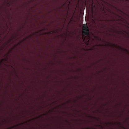 Womens UK Size 14 Per Una Purple Basic Blouse