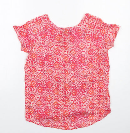 Womens UK Size S Gap Pink Basic Blouse