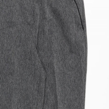 Dorothy Perkins Womens Grey Polyester Chino Trousers Size 6 Regular Zip