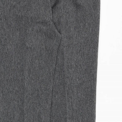 Dorothy Perkins Womens Grey Polyester Chino Trousers Size 6 Regular Zip