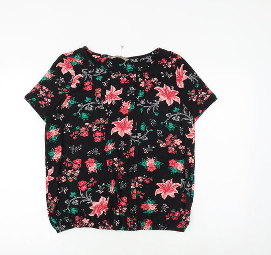 Womens UK Size M Poetic Soul Black Basic Blouse