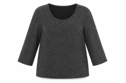 Classics Womens Black Polyamide Basic Blouse Size 18 Scoop Neck