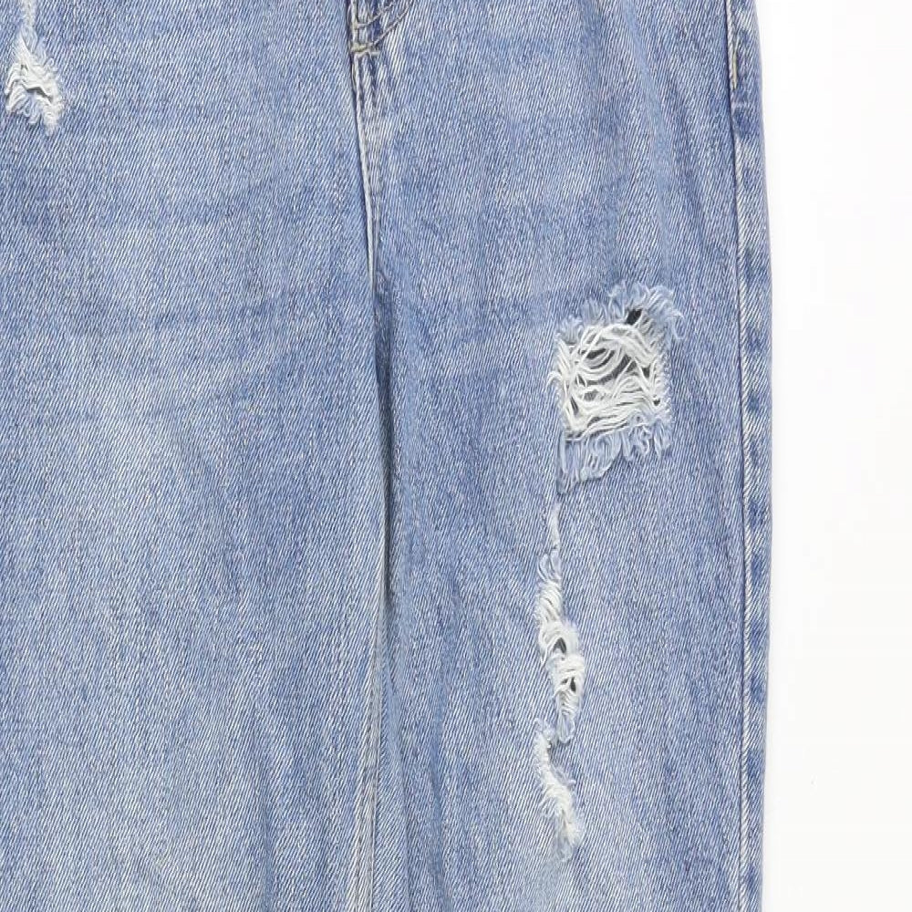 Topshop Womens Blue Cotton Skinny Jeans Size 25 in Regular Zip