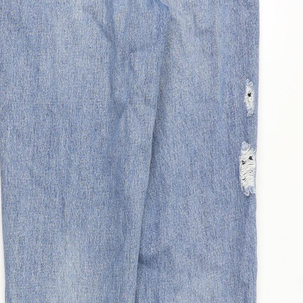 Topshop Womens Blue Cotton Skinny Jeans Size 25 in Regular Zip