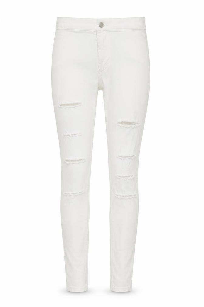 Womens UK Size 28 in Topshop Regular Fit Skinny White Jeans