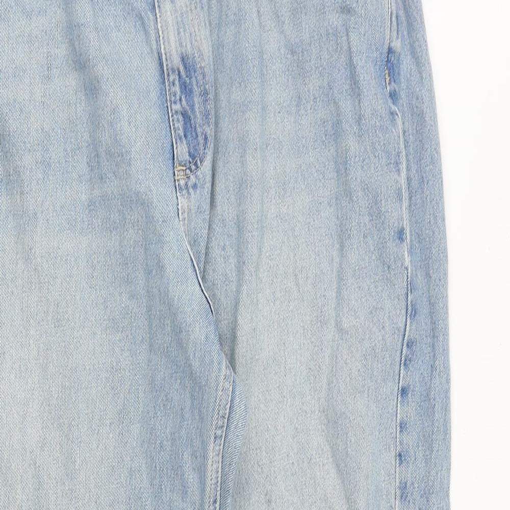 ASOS Womens Blue Cotton Mom Jeans Size 34 in L30 in Regular Zip
