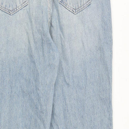ASOS Womens Blue Cotton Mom Jeans Size 34 in L30 in Regular Zip
