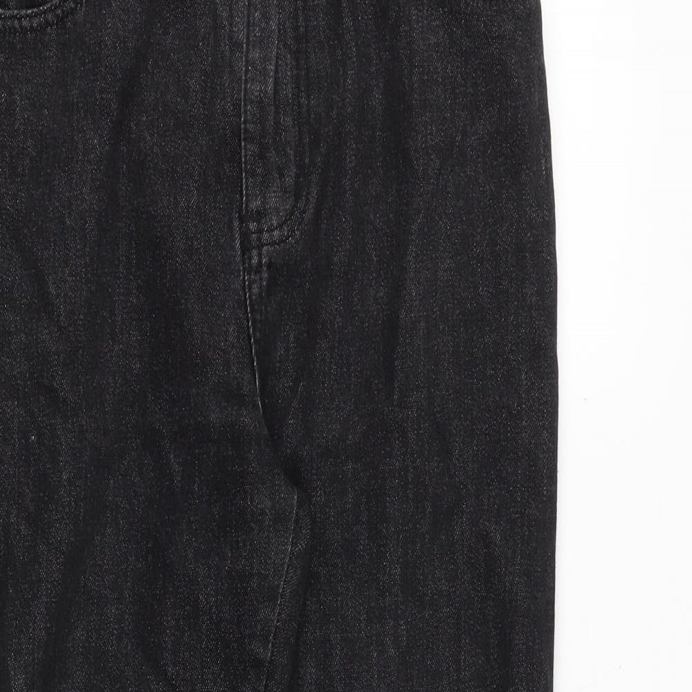 Womens UK Size 10 Momokrom Regular Fit Mom Black Jeans