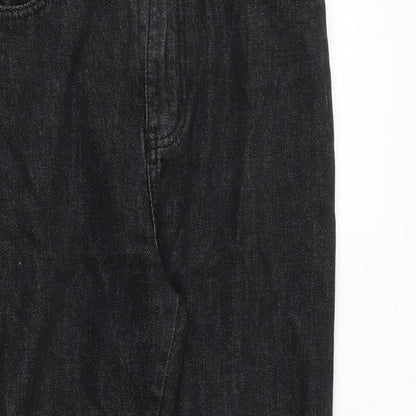 Womens UK Size 10 Momokrom Regular Fit Mom Black Jeans