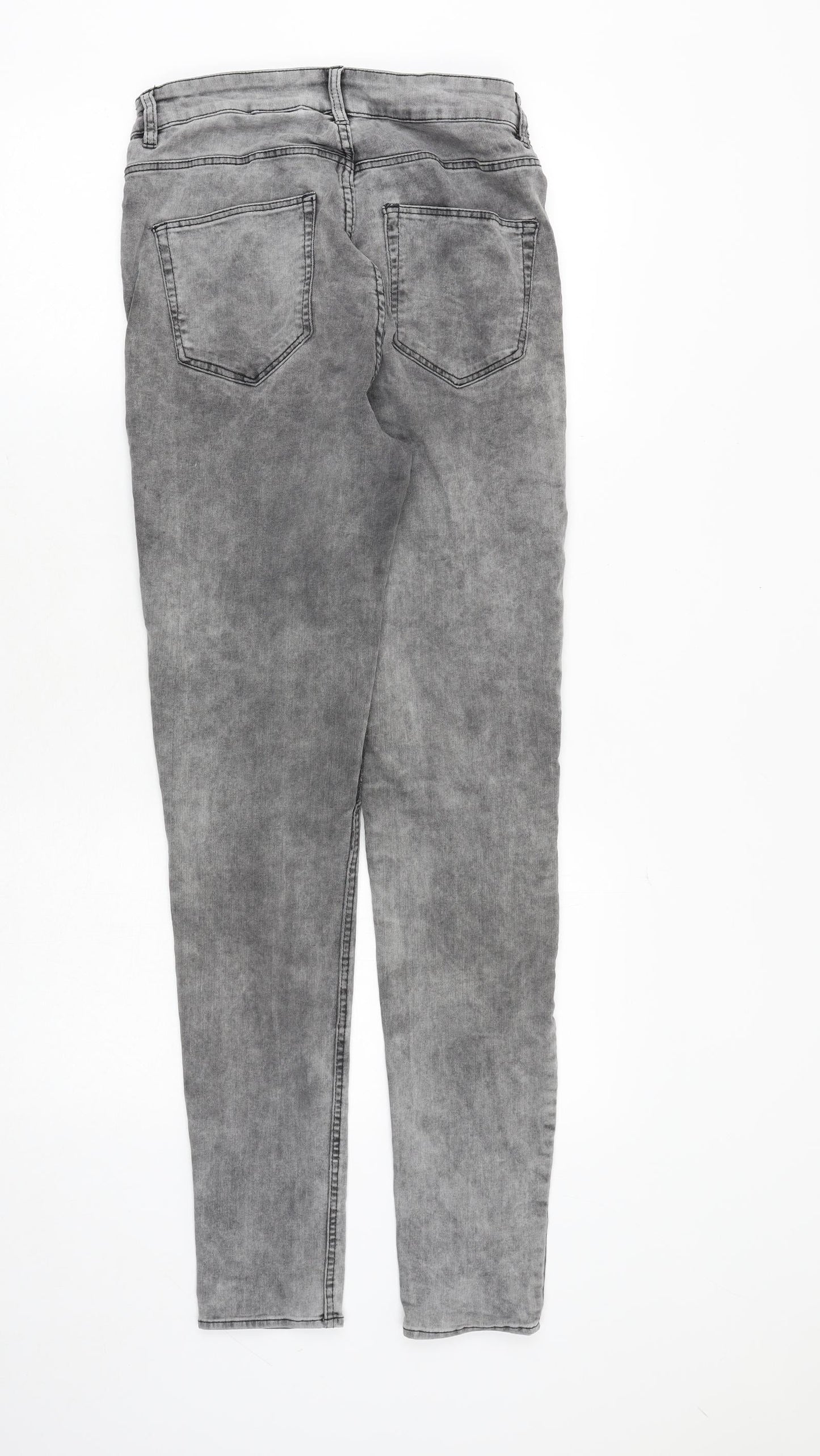 Womens UK Size 10 H&M Regular Fit Skinny Grey Jeans