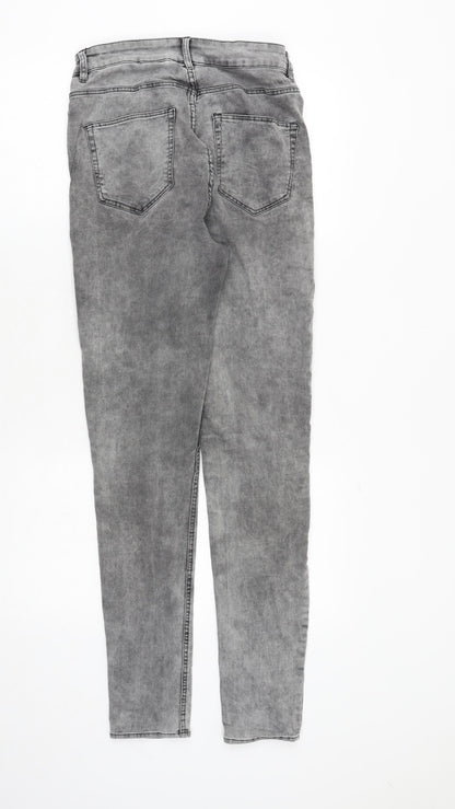 Womens UK Size 10 H&M Regular Fit Skinny Grey Jeans