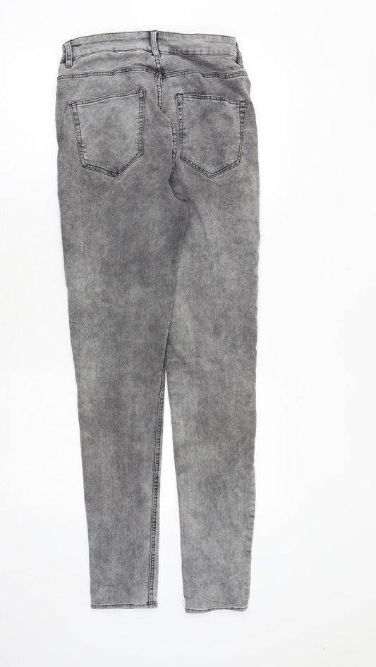 Womens UK Size 10 H&M Regular Fit Skinny Grey Jeans