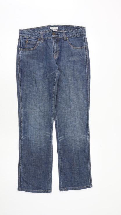 Womens UK Size 10 Warehouse Extra-Slim Fit Straight Blue Jeans