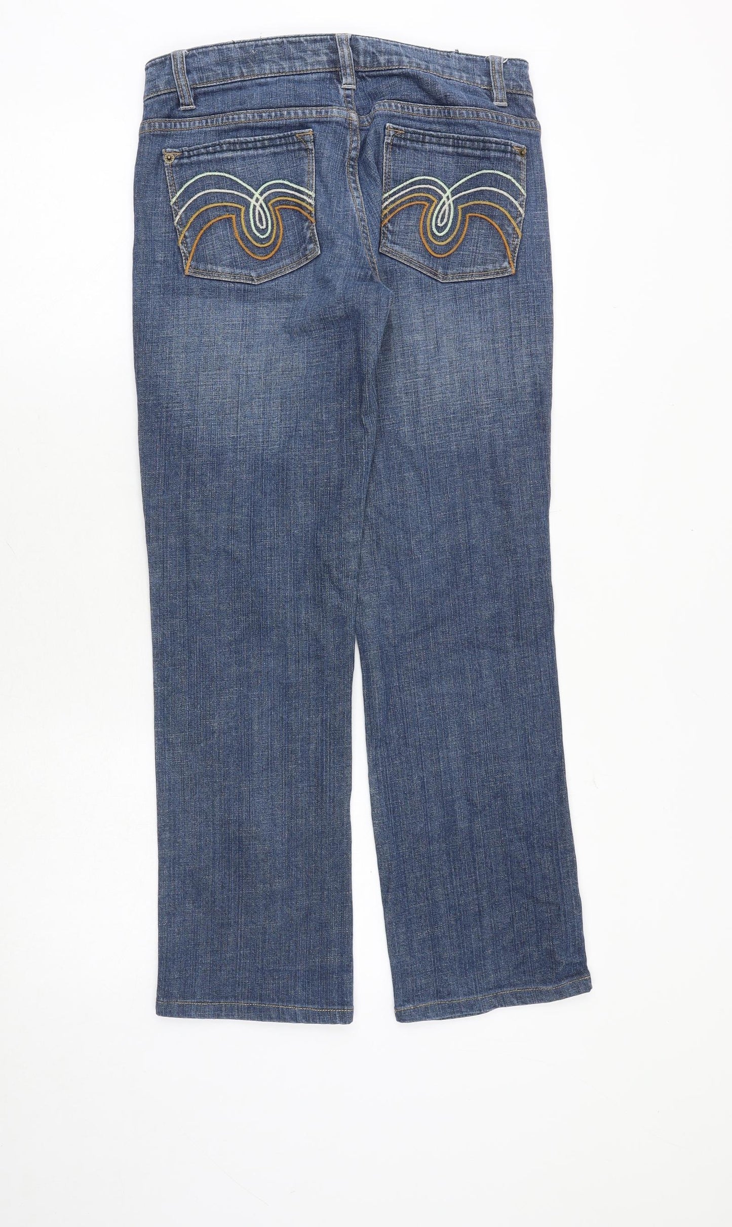 Womens UK Size 10 Warehouse Extra-Slim Fit Straight Blue Jeans