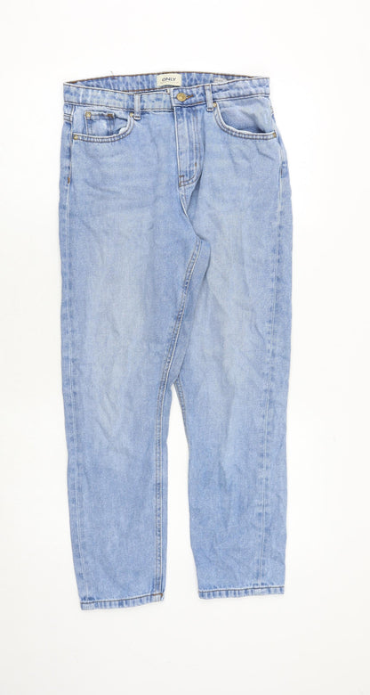 Only Womens Blue Cotton Straight Jeans Size 27 in Regular Zip