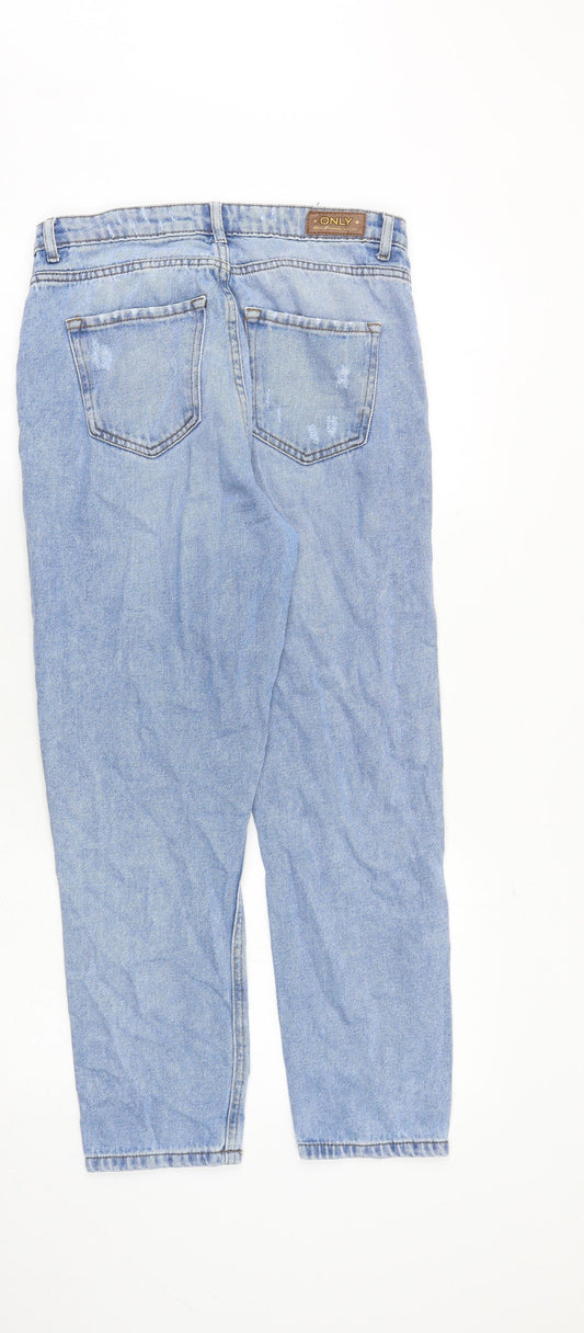Only Womens Blue Cotton Straight Jeans Size 27 in Regular Zip