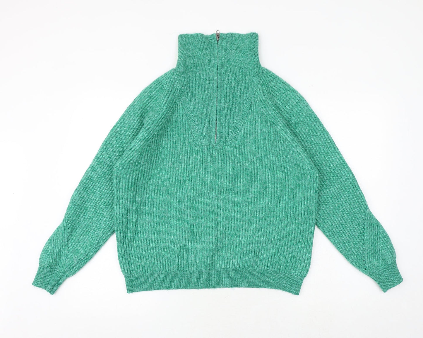 Womens UK Size L Marks and Spencer Green Pullover Jumper