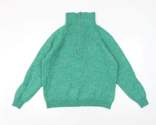 Womens UK Size L Marks and Spencer Green Pullover Jumper