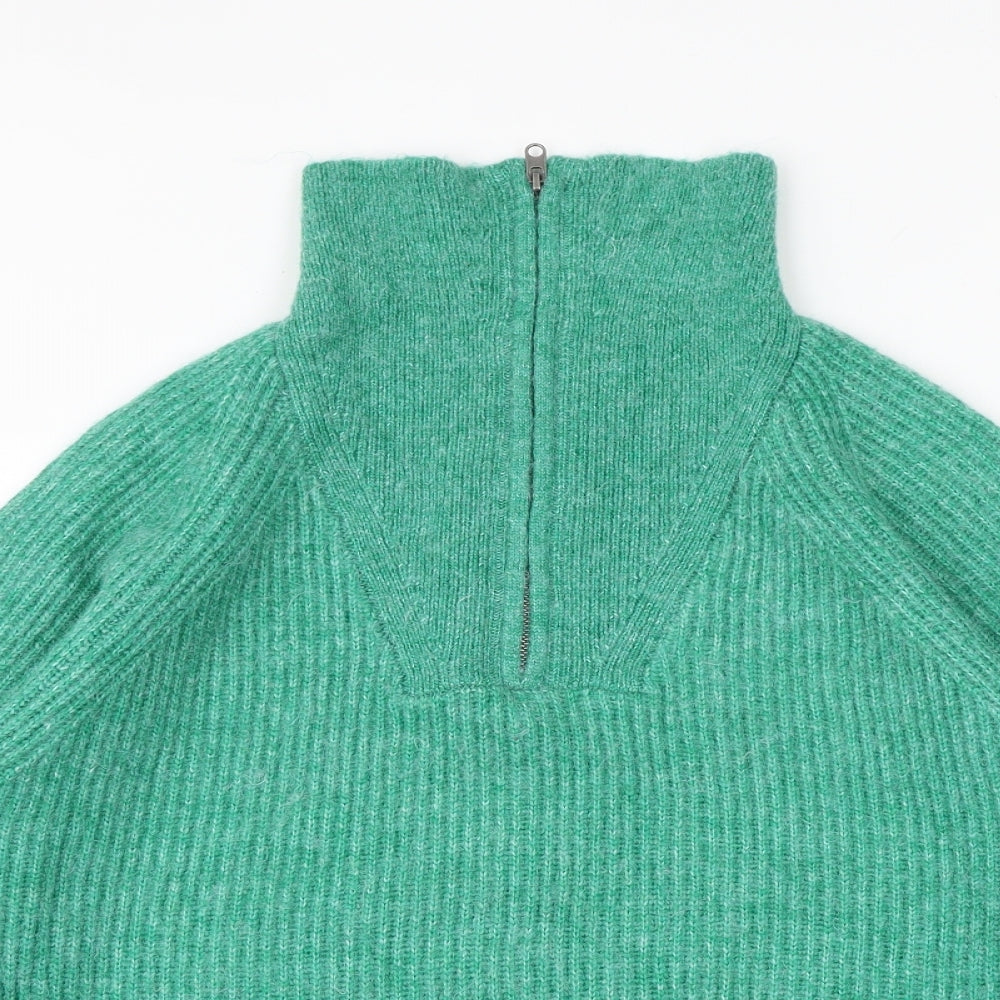 Womens UK Size L Marks and Spencer Green Pullover Jumper