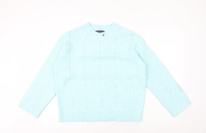 Womens UK Size M Marks and Spencer Blue Pullover Jumper