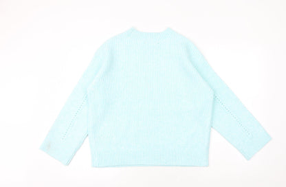 Womens UK Size M Marks and Spencer Blue Pullover Jumper