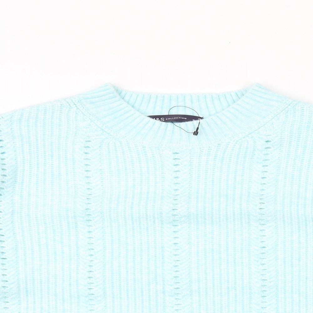Womens UK Size M Marks and Spencer Blue Pullover Jumper