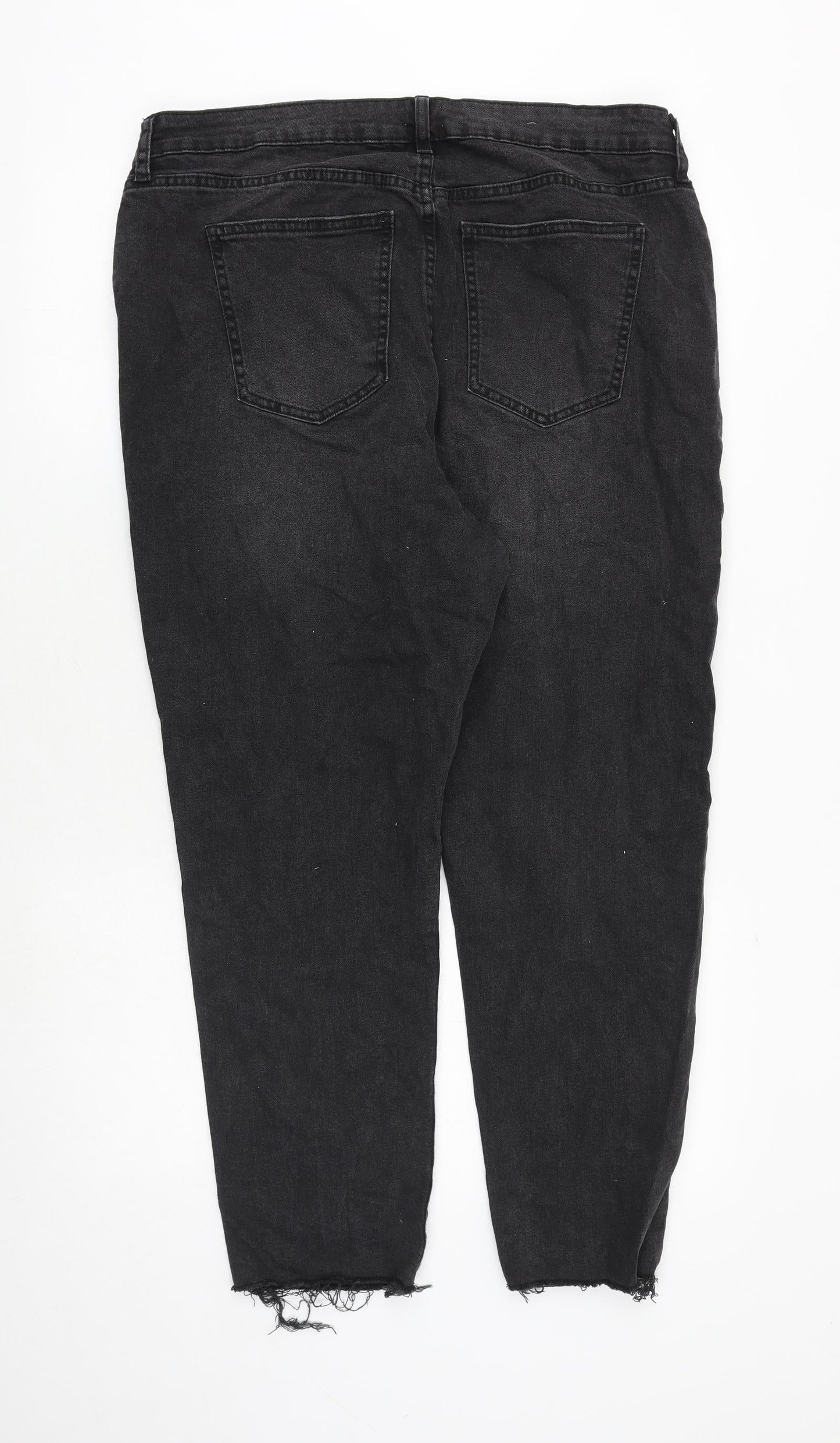 Cotton On Womens Black Cotton Straight Jeans Size 36 in Regular Zip