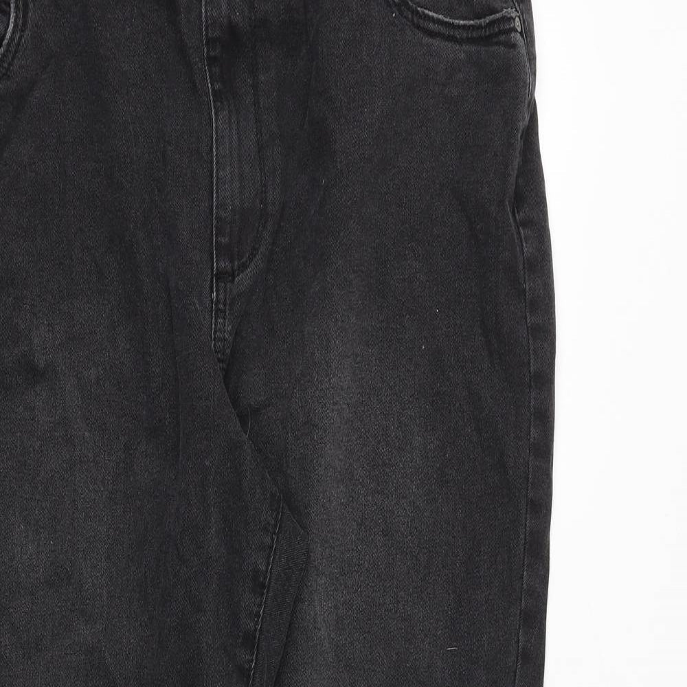 Cotton On Womens Black Cotton Straight Jeans Size 36 in Regular Zip
