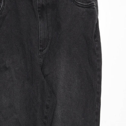 Cotton On Womens Black Cotton Straight Jeans Size 36 in Regular Zip