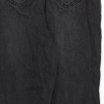 Cotton On Womens Black Cotton Straight Jeans Size 36 in Regular Zip