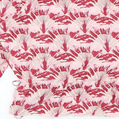Coster Copenhogen Womens Pink Geometric Viscose Basic Blouse Size 6 V-Neck