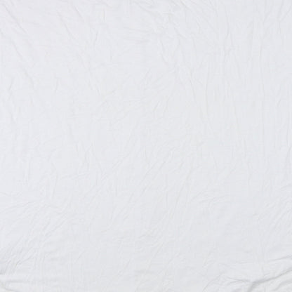 Classics Womens White Polyester Basic T-Shirt Size 16 Round Neck