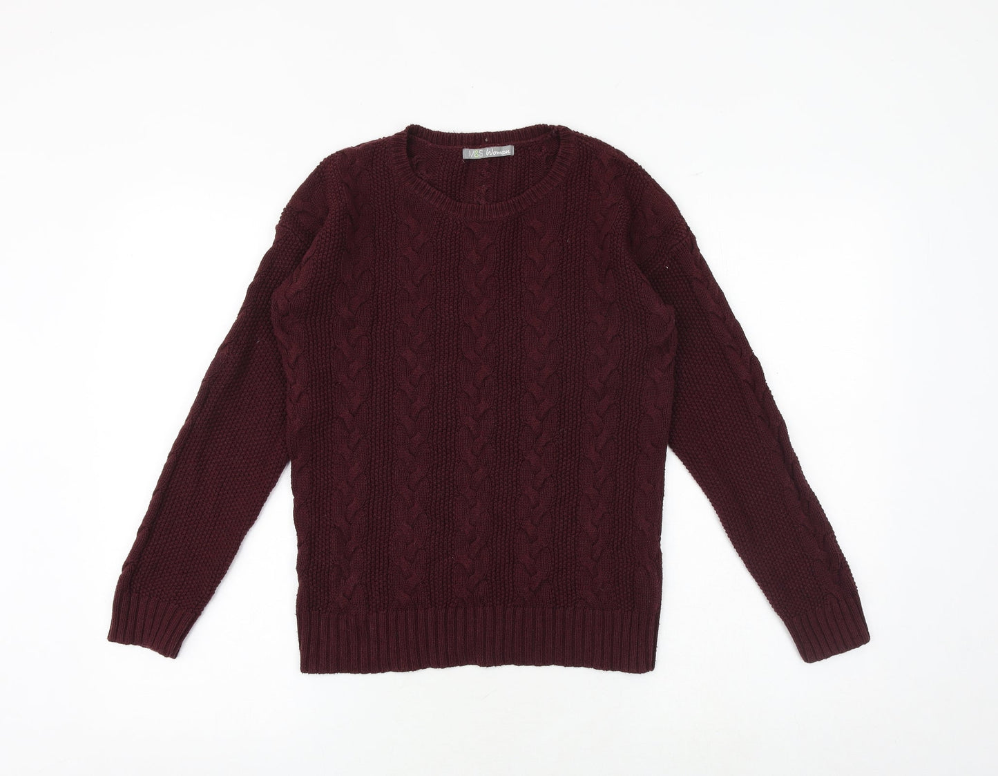 Womens UK Size 8 Marks and Spencer Purple Pullover Jumper