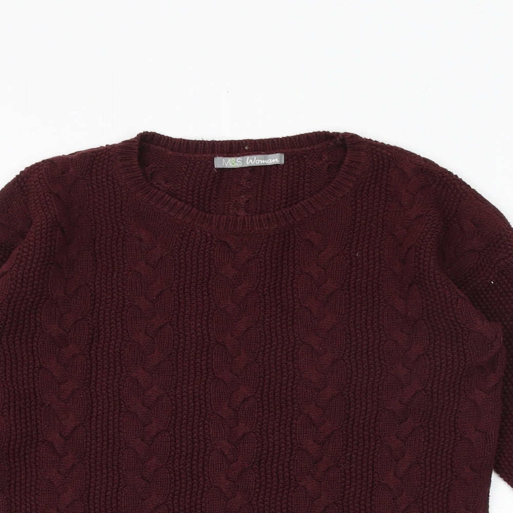 Womens UK Size 8 Marks and Spencer Purple Pullover Jumper