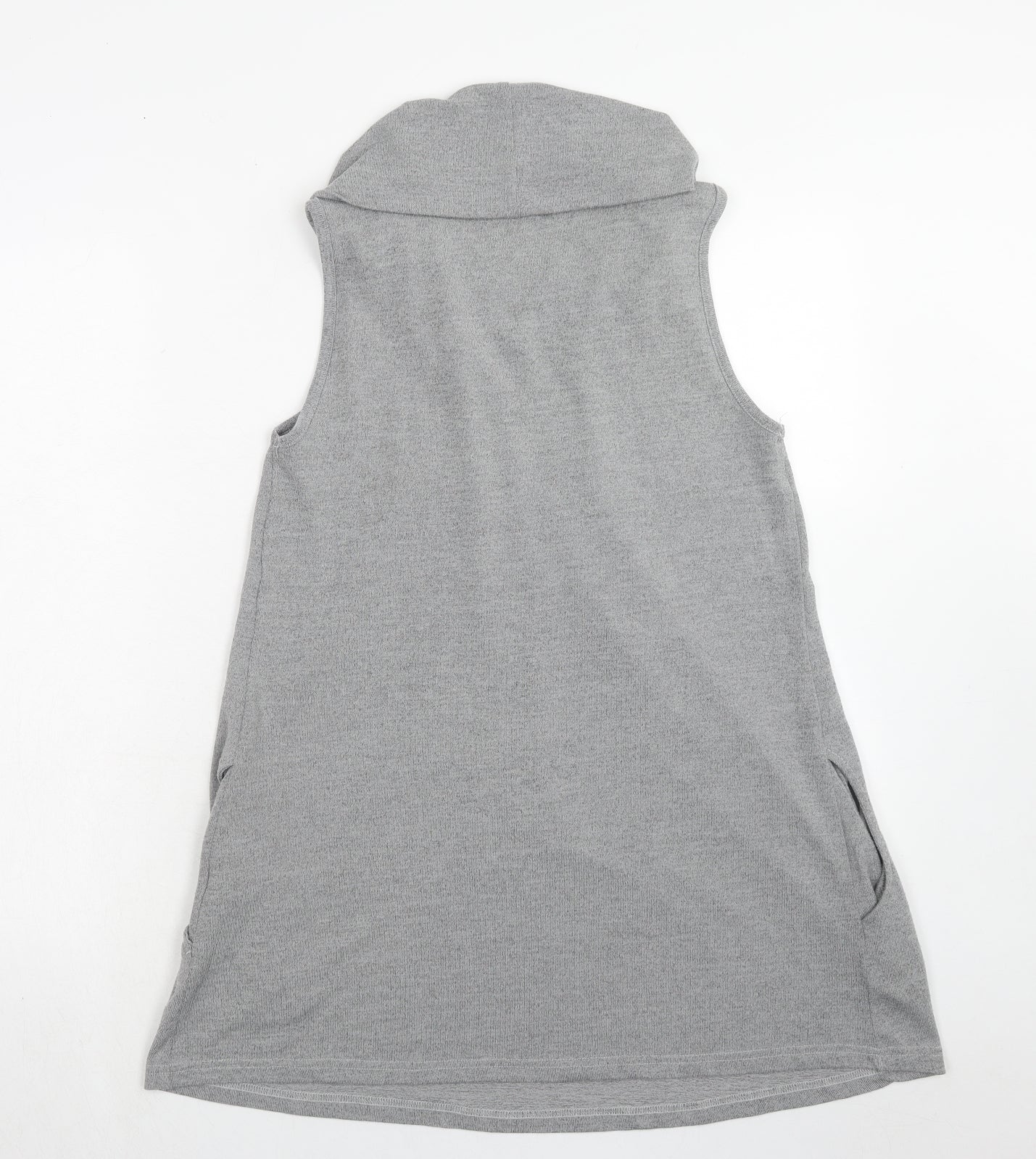 Apricot Womens Grey Polyester A-Line Size 10 Roll Neck Pullover