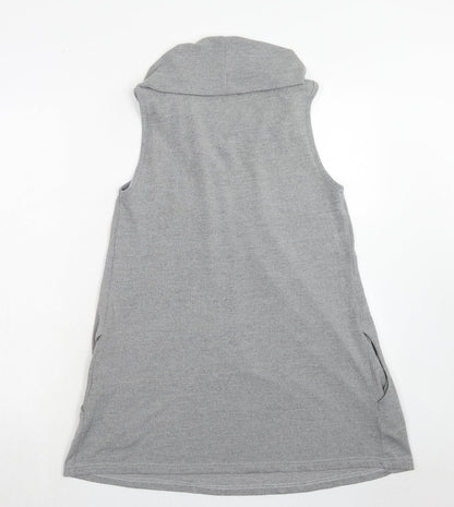 Apricot Womens Grey Polyester A-Line Size 10 Roll Neck Pullover