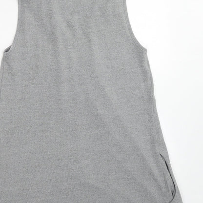 Apricot Womens Grey Polyester A-Line Size 10 Roll Neck Pullover