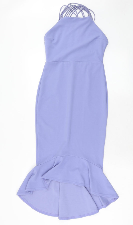 Missguided Womens Purple Polyester Mermaid Size 8 Round Neck Pullover