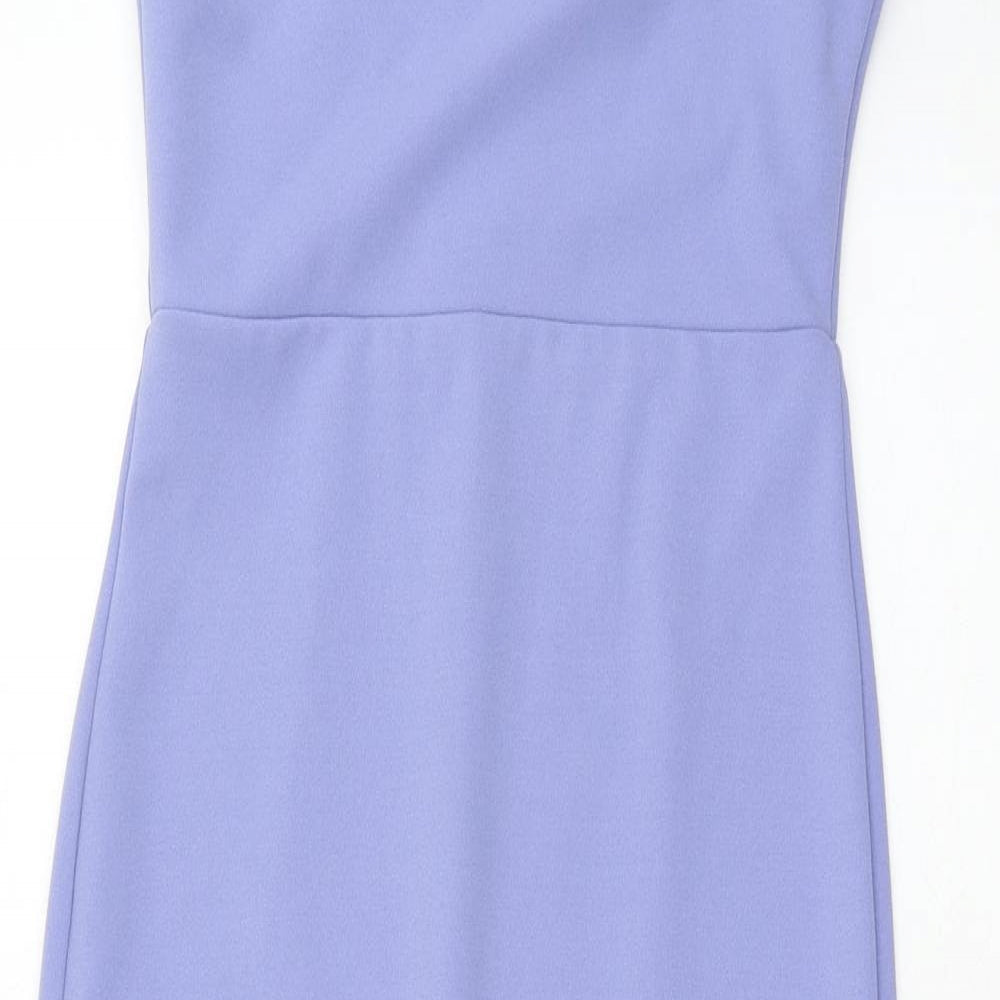 Missguided Womens Purple Polyester Mermaid Size 8 Round Neck Pullover