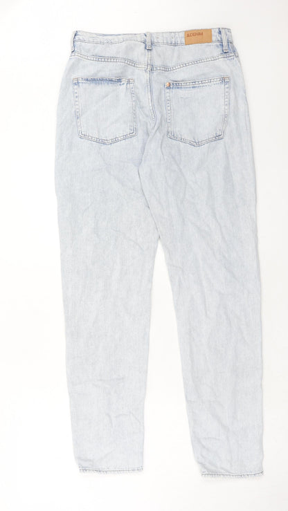 H&M Womens Blue Cotton Mom Jeans Size 29 in L30 in Regular Zip