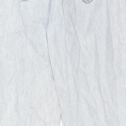H&M Womens Blue Cotton Mom Jeans Size 29 in L30 in Regular Zip