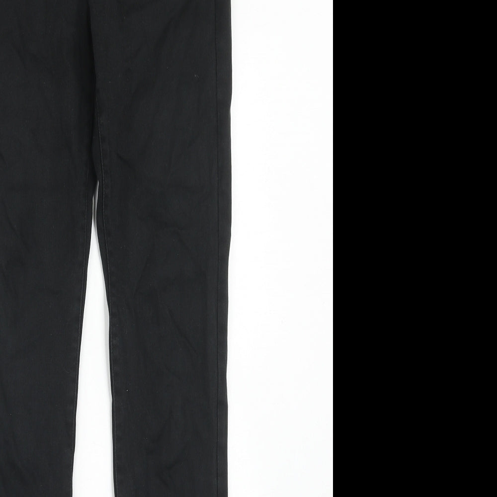 Uniqlo Womens Black Cotton Skinny Jeans Size 28 in Regular Zip