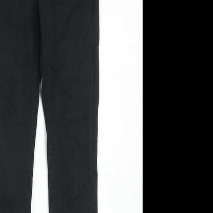 Uniqlo Womens Black Cotton Skinny Jeans Size 28 in Regular Zip