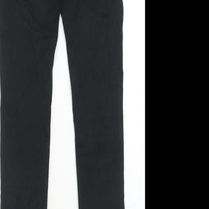 Uniqlo Womens Black Cotton Skinny Jeans Size 28 in Regular Zip