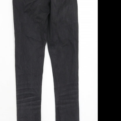 Topshop Womens Black Cotton Skinny Jeans Size 26 in L30 in Regular Zip