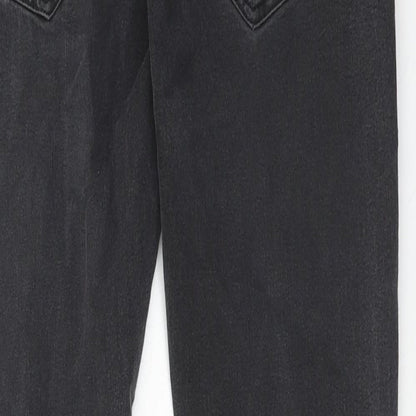 Bershka Womens Black Cotton Skinny Jeans Size 8 Regular Zip